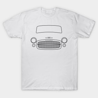 Hillman Minx classic 1950s British car black outline graphic T-Shirt